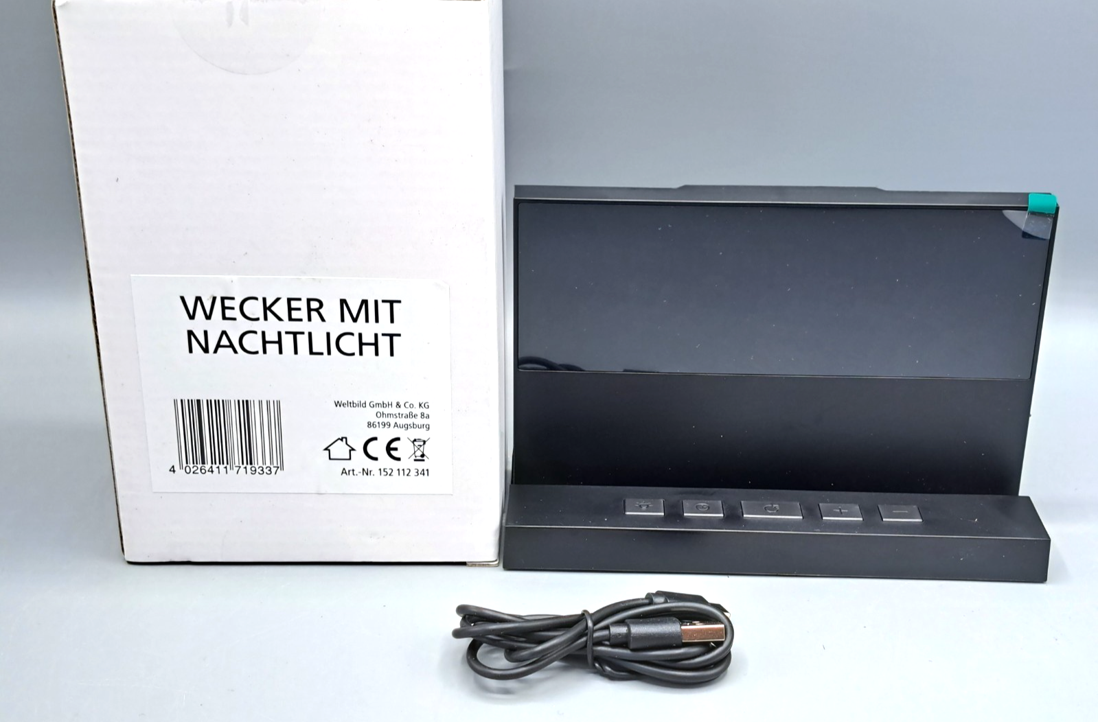 LED Wecker Nachtlicht Farbwechsel Datum Temperatur USB Uhr Stylisch Schlummern